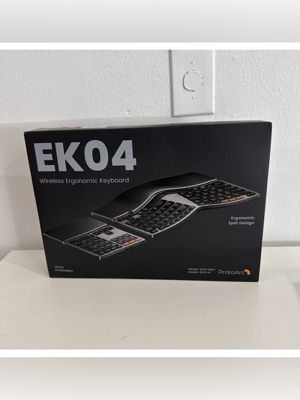 ProtoArc EK04 Wireless Ergonomic Keyboard Split Design Bluetooth Space Gray
